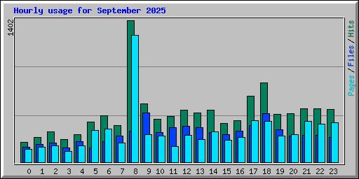 Hourly usage for September 2025