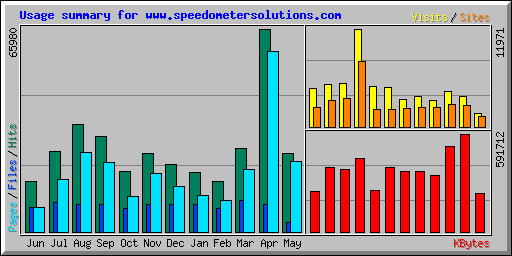 Usage summary for www.speedometersolutions.com